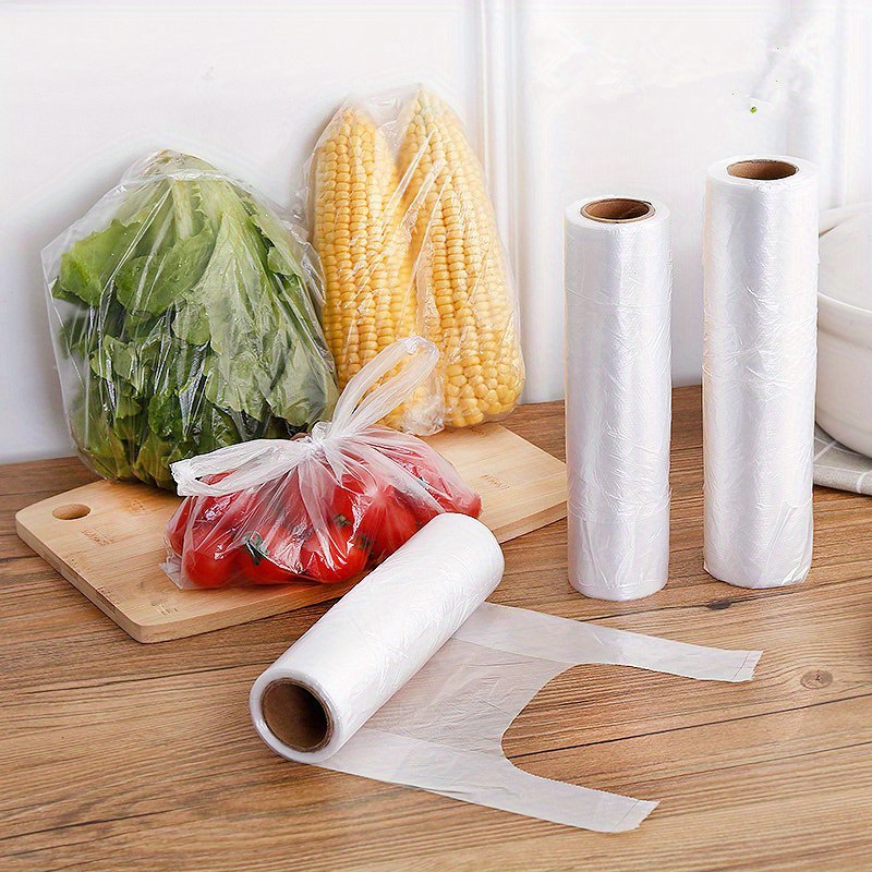 100PCS Plastic Freezer Bag Vegetable Food Freezer Roll Bags