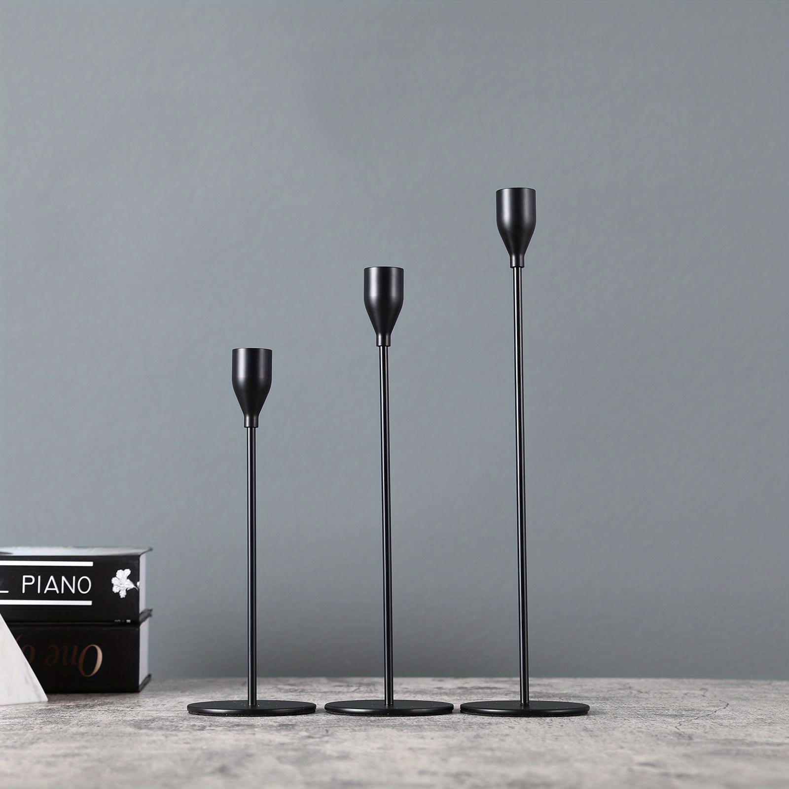 Set 3pcs Candlestick Holders For Tabletop Centerpiece Taper Candle