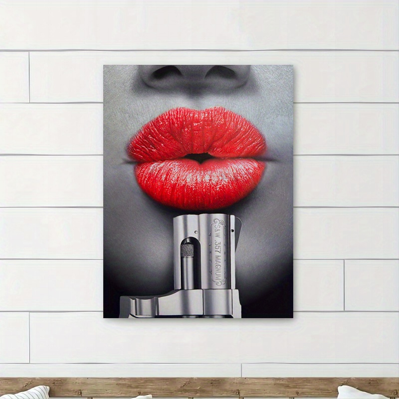 Red Lips Canvas Wall Art - Vibrant Home Decor for a Bold Statement –  GraffitiWallArt