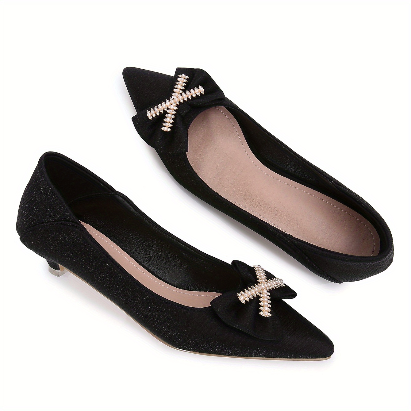 Women's Rhinestone Bowknot Pumps, Pointed Toe Slip On Wedding High Heels,  Evening & Dress Shoes - Temu Italy