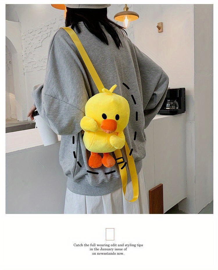 Cartoon Duck Plush Backpacks Cute Stuffed Animals Toys Cartoon Duck Girls  Backpack School Bag Toy - Buy Duck Bag,Duck Plush Backpack,Backpack Plush