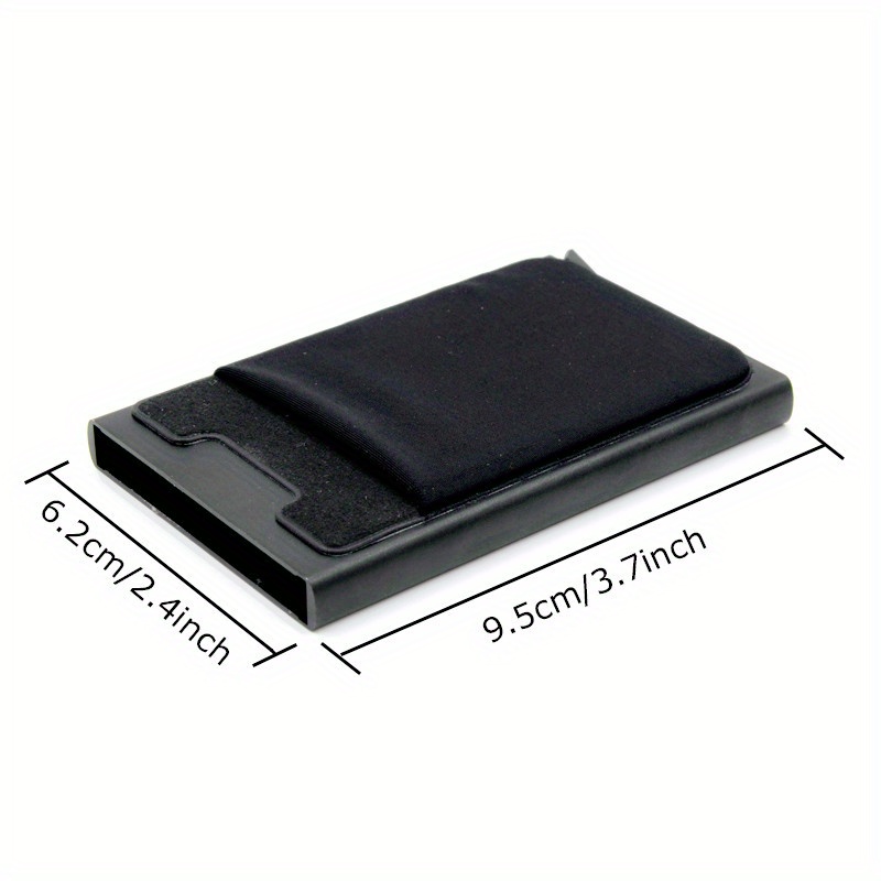 Rfid Anti Theft Metal Card Holder Leather Holder - Bags & Luggage - Temu