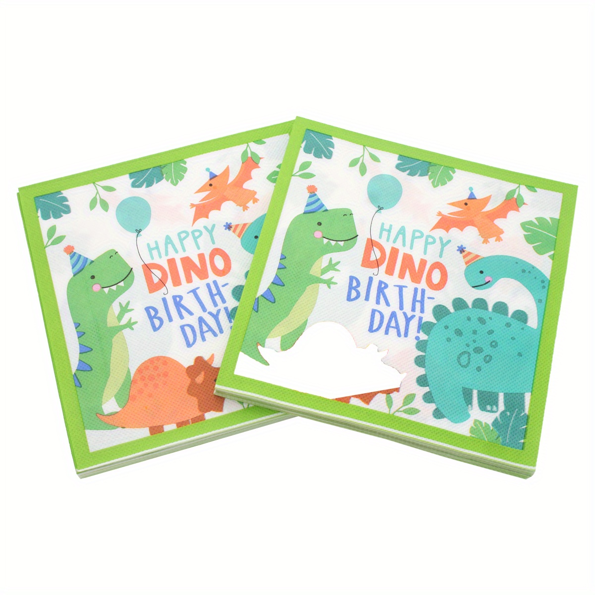[popular ] 20pcs Dinosaur Cartoon Disposable Napkins For Birthday Party, 2-ply, 13"x13