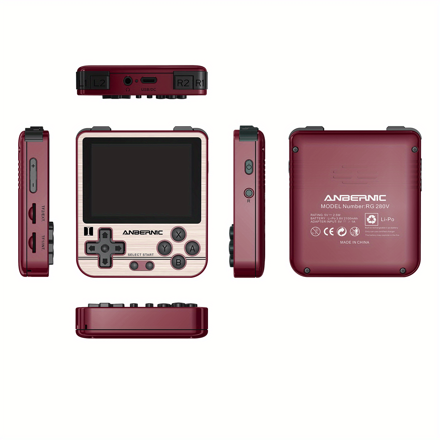 Portable Handheld Game Console RG280V: 16+64GB of Retro Games, Stereo  Speakers, & TF Card Support!