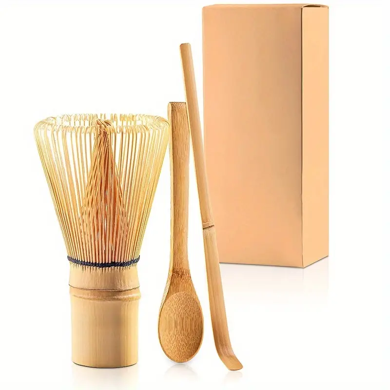 Matcha Whisk With Scoop And Spoon Whisk For Matcha Tea Whisk Matcha Tea Set  Included Whisk (chasen) Scoop (chashaku) Spoon Traditional Handmade Starter  Kit - Temu