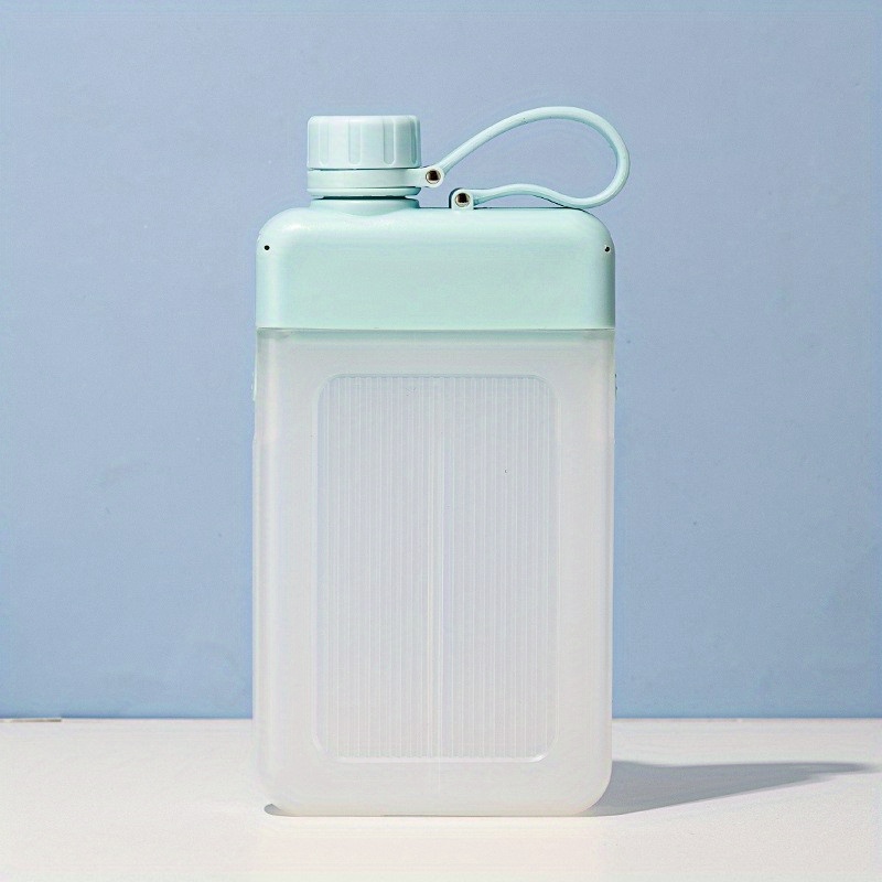 Flat Portable Travel Mug 13oz BPA A5 Water Bottle Slim Cold Flask