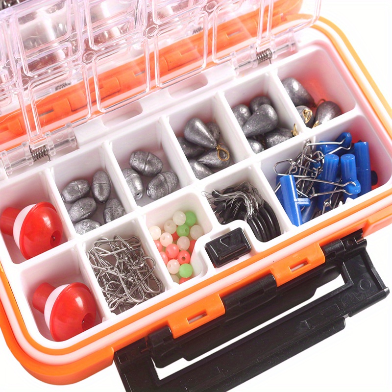 Travel Beads Hooks Tackle Box Fishing Organizer Small 157pcs Durable Useful