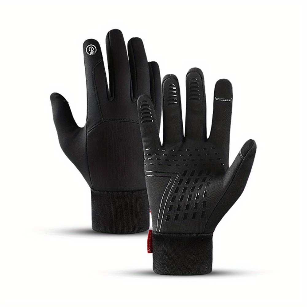 Image of 1pair Winter Men Women Gloves Touch Cold Sport Gloves Male Outdoor Sports Warm Thermal Fleece Running Gloves