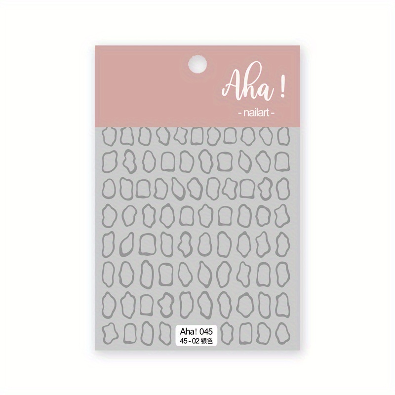 Nail Stickers With Irregular Hollow Circle Patterns In Golden And Silvery Colors For 1pc