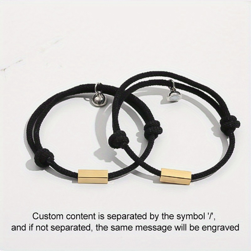 2pcs/set One Deer With You Couple/friendship Bracelet Set, Gift