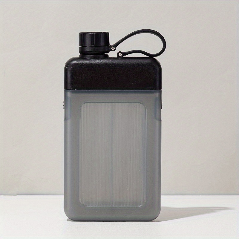 Flat Portable Travel Mug 13oz BPA A5 Water Bottle Slim Cold Flask