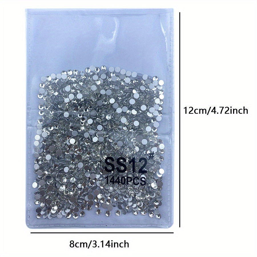 Sparkling Clear Crystal Rhinestones for DIY Nail Art - Flatback Decorations  for 3D Nail Gems and Glitter Stones