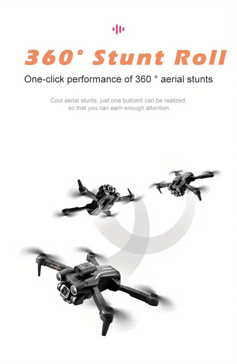 drone with 360 roll hd dual camera 360 obstacle avoidance stable hovering great battery endurance gesture photography one key take off easy operation friendly for beginners carrying bag details 14