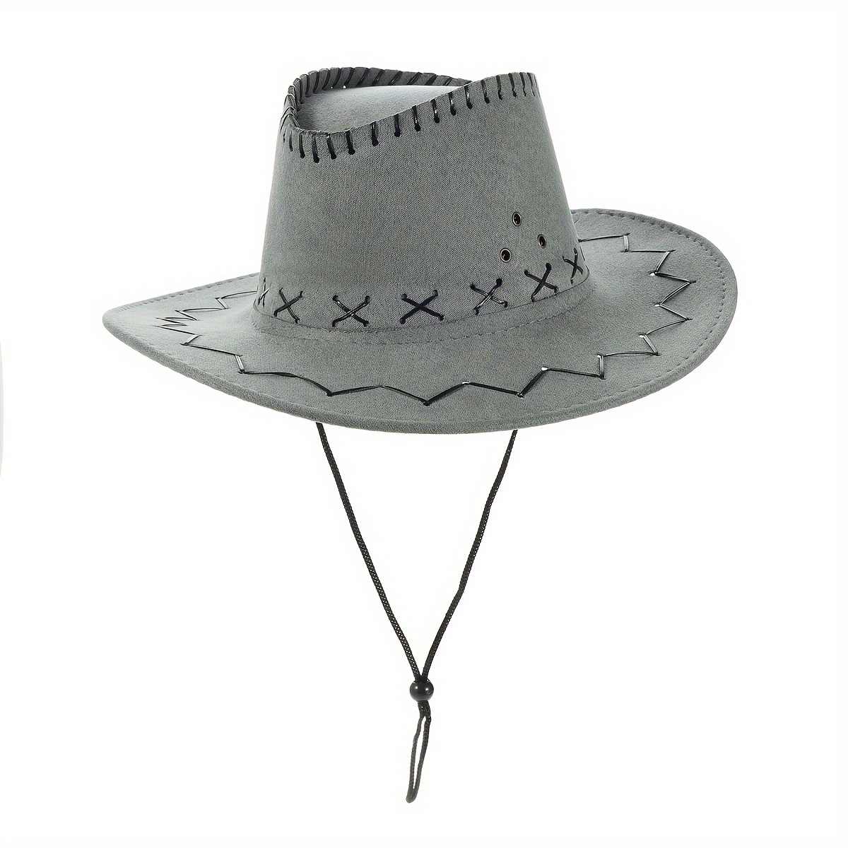 Manunclaims Cool Western Cowboy Hat Men Sun Visor Cap Women Travel Performance Western Hats Casual Horse Riding Summer Cowboy Hat Cap, Men's, Size
