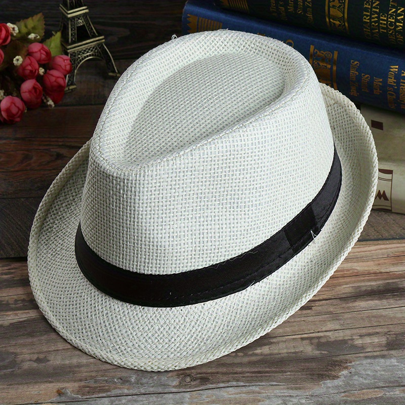 Summer Hat Men Straw Woven Sunshade Breathable Hat Sunscreen Sun Hat Jazz Hat  Mens Hat Casual Hat Cool Hat Ideal Choice For Gifts - Jewelry & Accessories  - Temu