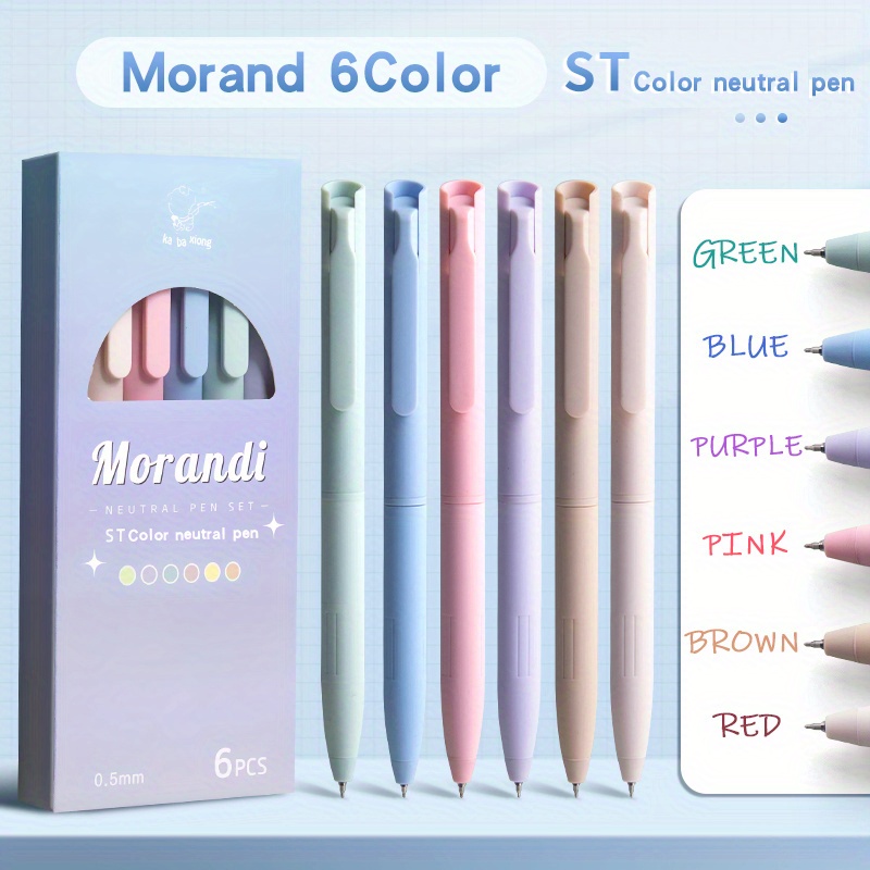 10 colors morandi colored pen gel student note pens marker