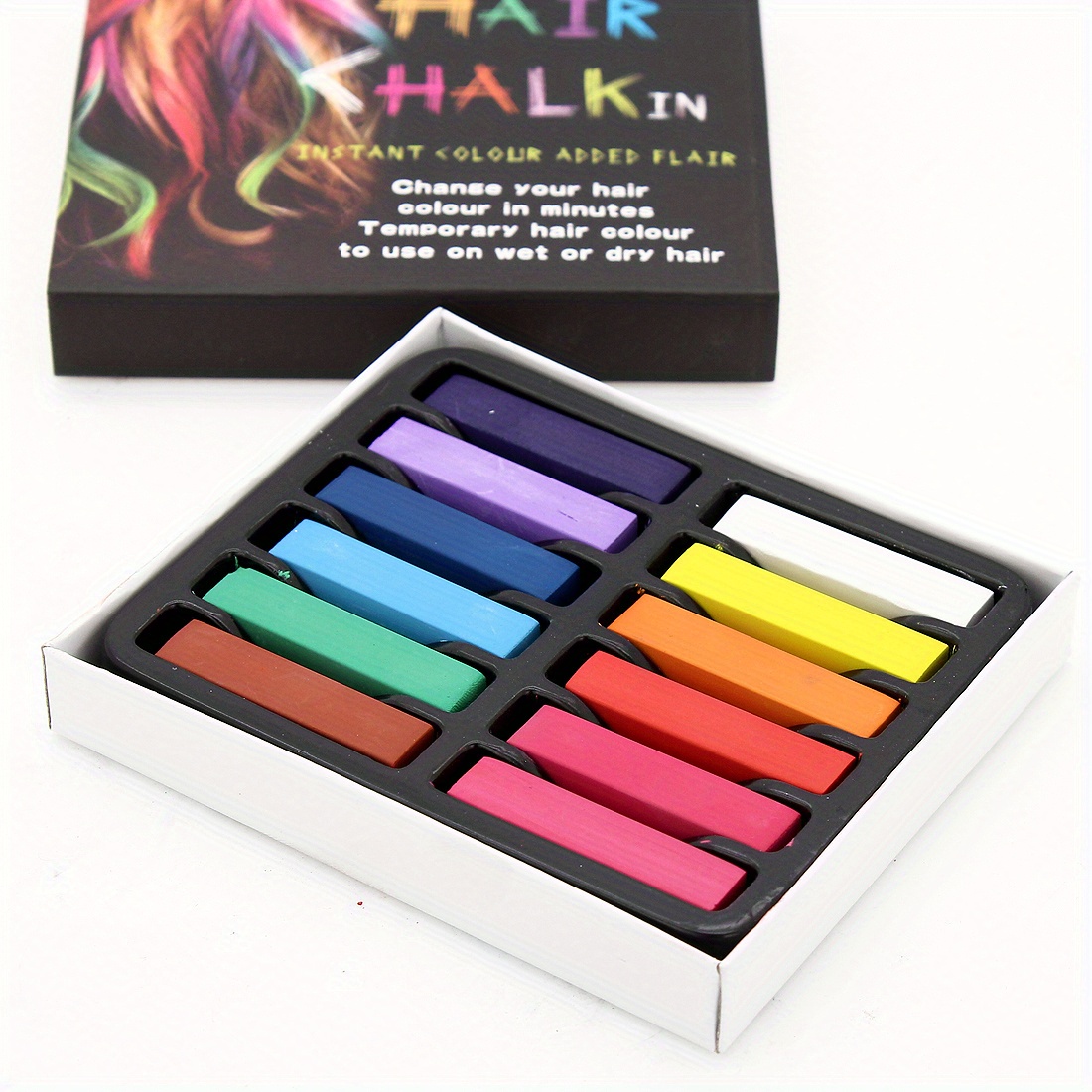 Disposable Hair Dye Chalk Washable Temporary Hair Chalk Non - Temu