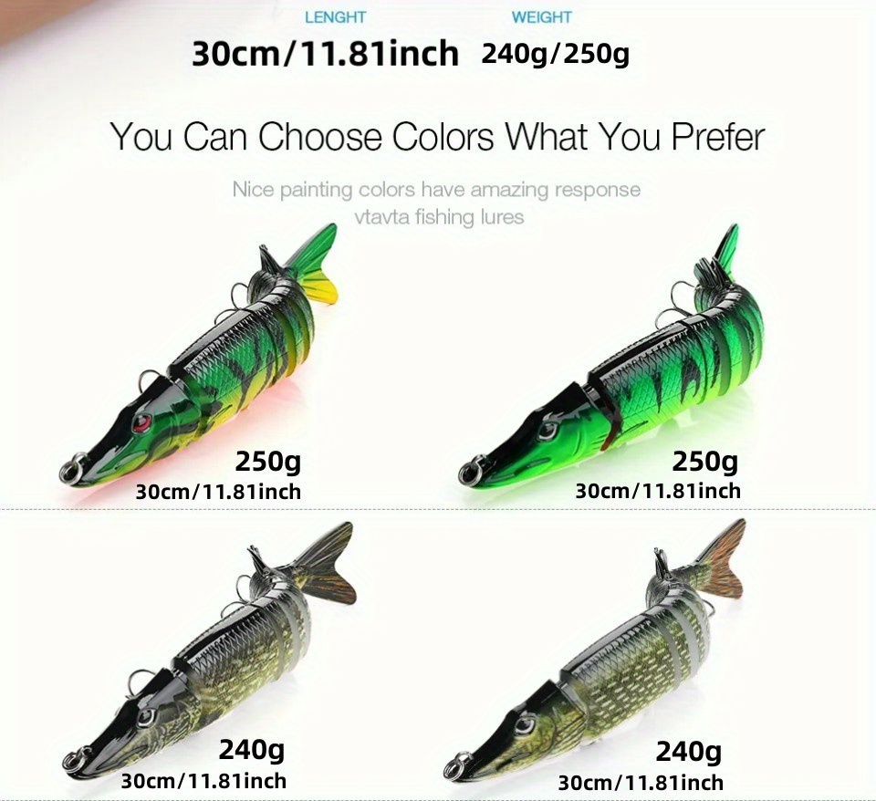 Bionic Pike Fishing Lure Swimbait Crankbait With Hook - Temu Canada