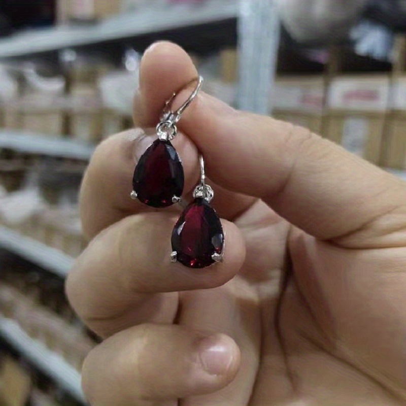 Multicolor Teardrop Zircon Drop Dangle Earrings