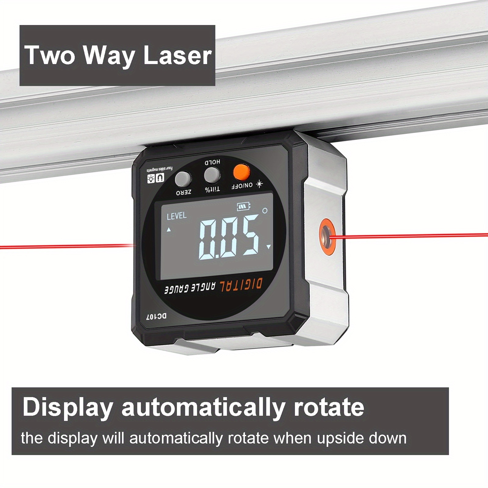 Laser-Digital-Winkelmesser Neigungsmesser Laser-Nivellierungslineal  Wiederaufladbarer USB-Neigungsmesser  Magnetfuß-Goniometer-Magnet-Neigungswerkzeuge - Temu Germany