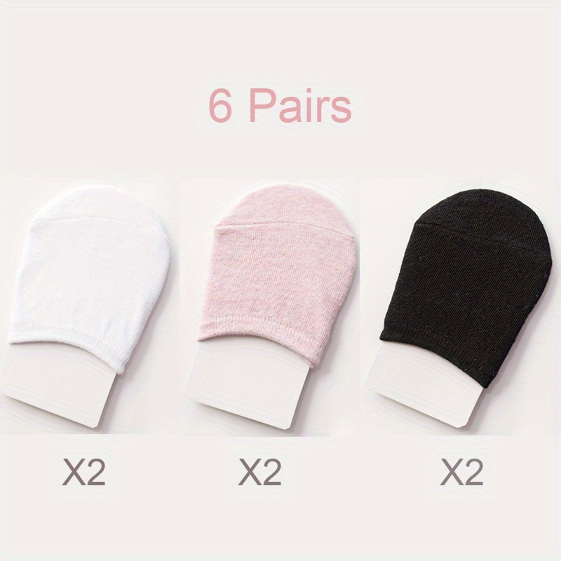 Forefoot Socks Woman Summer Solid Color Candy Female Half Foot Toe Cover Half  Socks Heels Invisible Cotton Breathable Socks