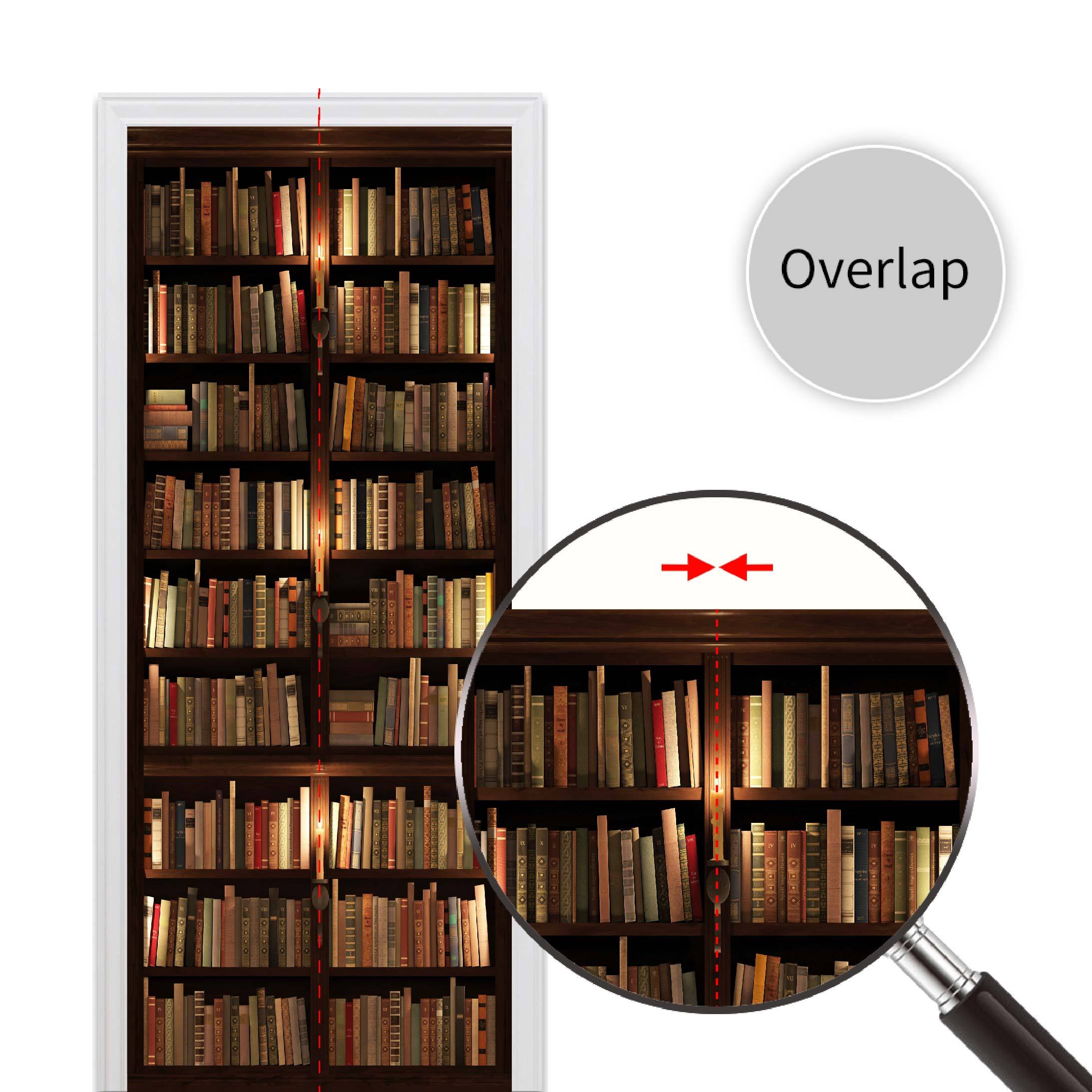 Door Sticker Bookshelf Door Mural Peel Stick Wall Sticker Temu