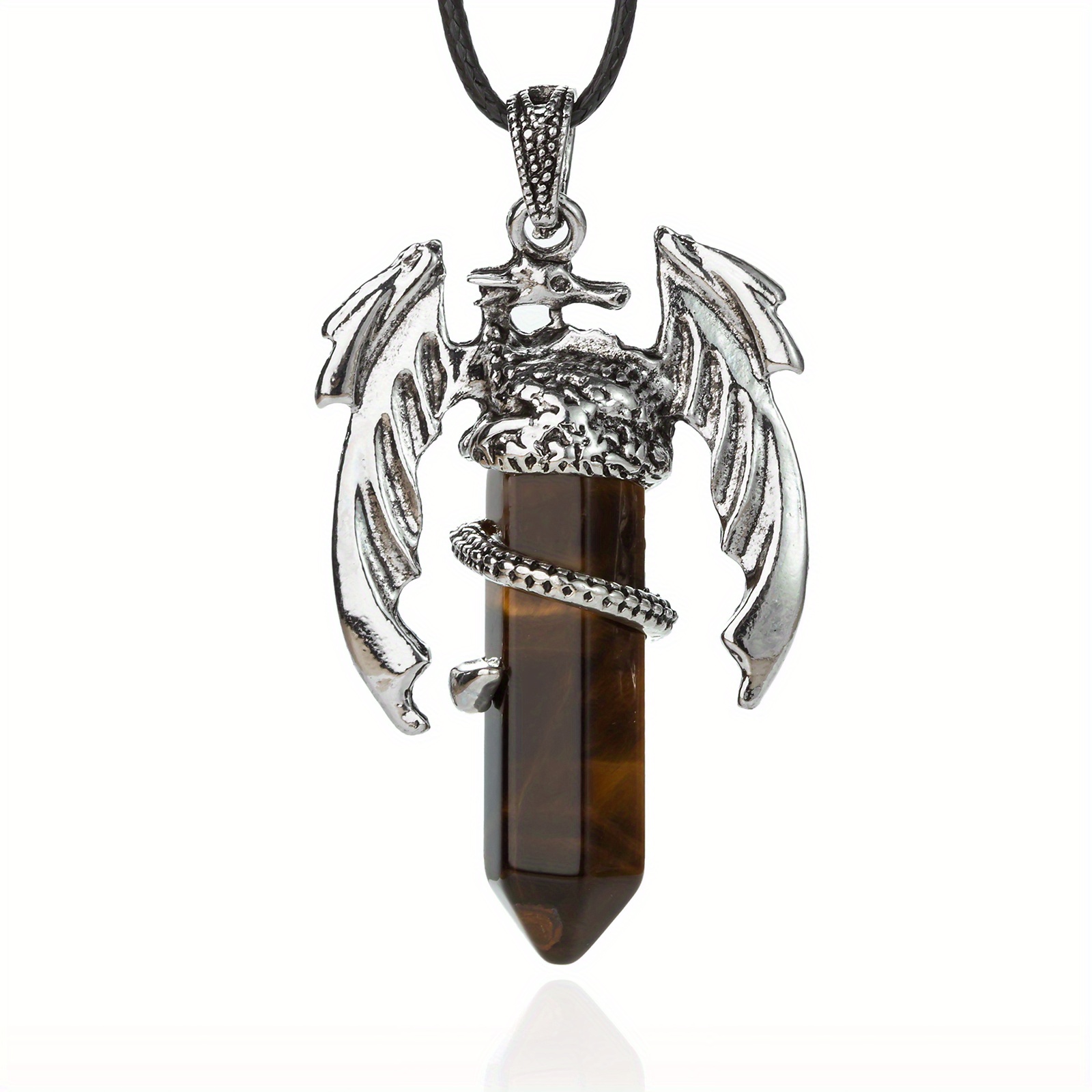 Ornements en cristal hexagonal, pendentif collier de mode européen et  américain