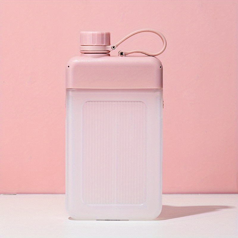 Flat Portable Travel Mug 13oz BPA A5 Water Bottle Slim Cold Flask