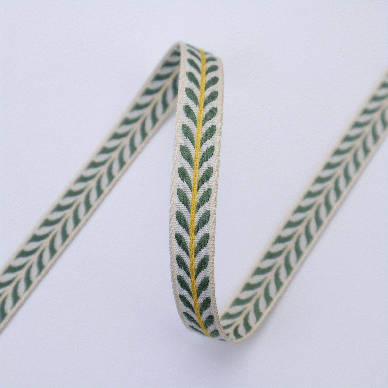 2 Yards Embroidery Ribbon Leaf Ribbon Trim Sewing Diy Carfts - Temu