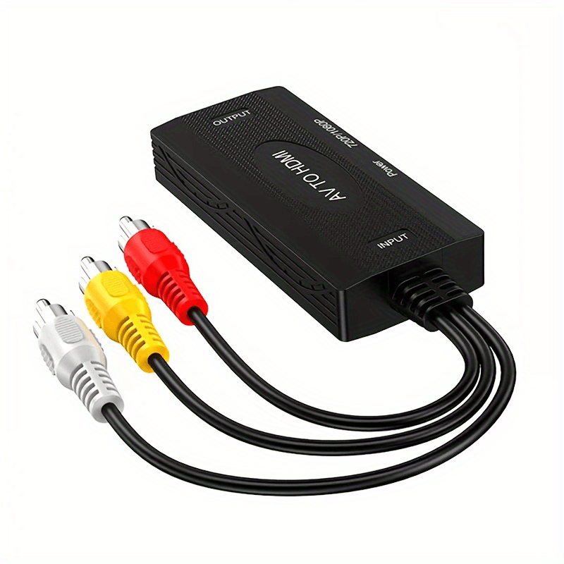 Convertisseur RCA Vers HDTV AV Vers HDTV, Adaptateur Convertisseur Audio  Vidéo CVBS Composite RCA 1080P, Prenant En Charge PAL/NTSC, Adapté Pour  TV/PC/PS3/STB/Xbox VHS/magnétoscope/lecteur DVD Blu Ray - Temu Belgium