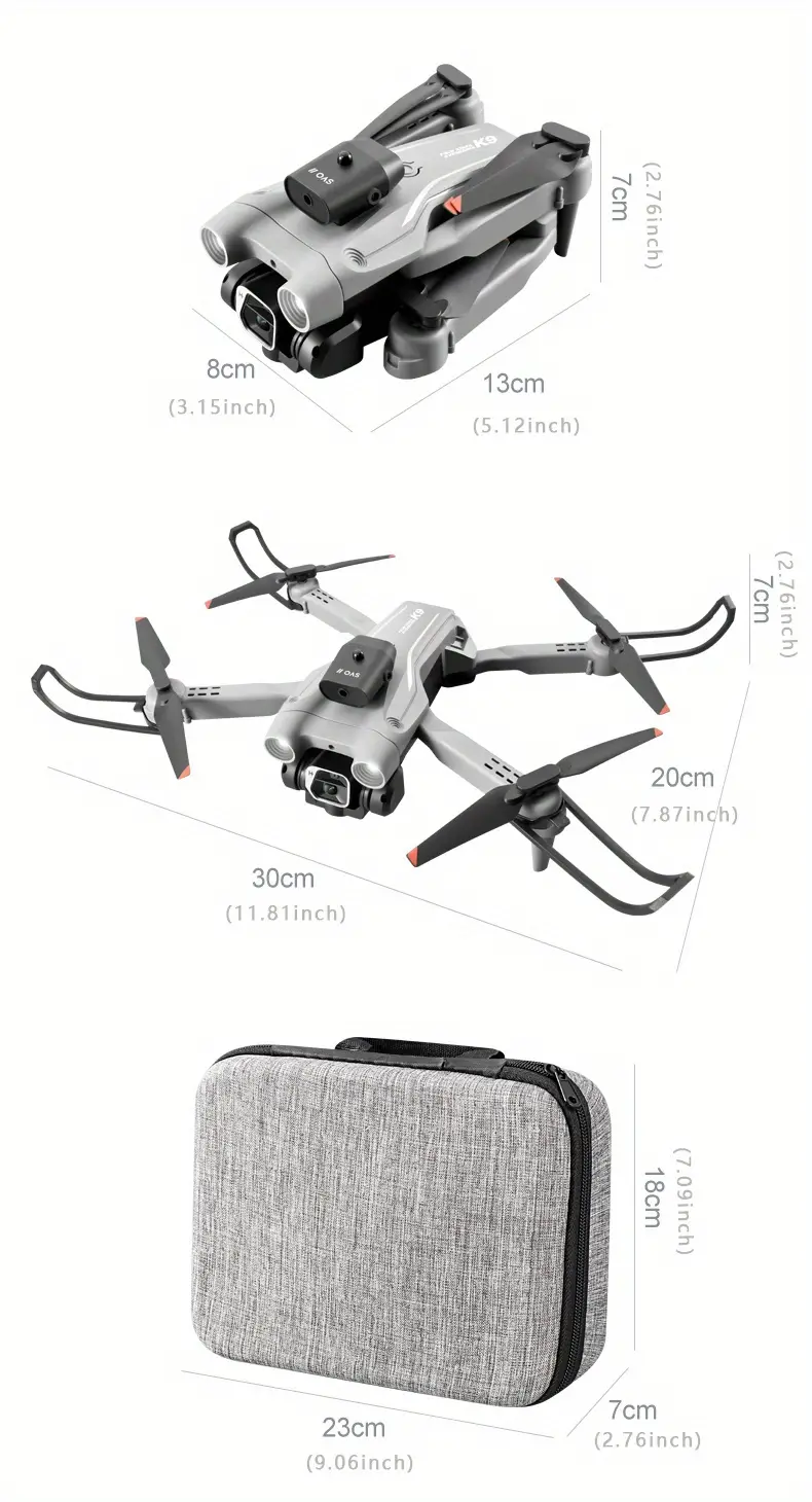 drone with 360 roll hd dual camera 360 obstacle avoidance stable hovering great battery endurance gesture photography one key take off easy operation friendly for beginners carrying bag details 18