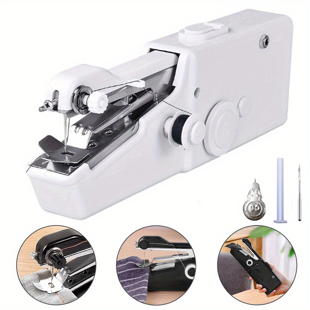 1pc Handheld Sewing Machine Mini Sewing Machines Portable Sewing Machine  Quick Handheld Stitch Tool For Fabric Cloth Clothing
