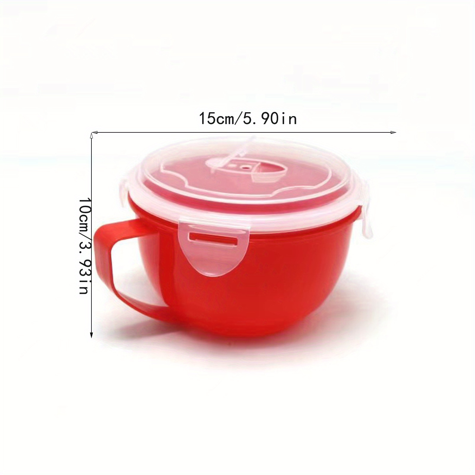 Microwave Soup Bowl With Lid And Handle Food grade Plastic - Temu