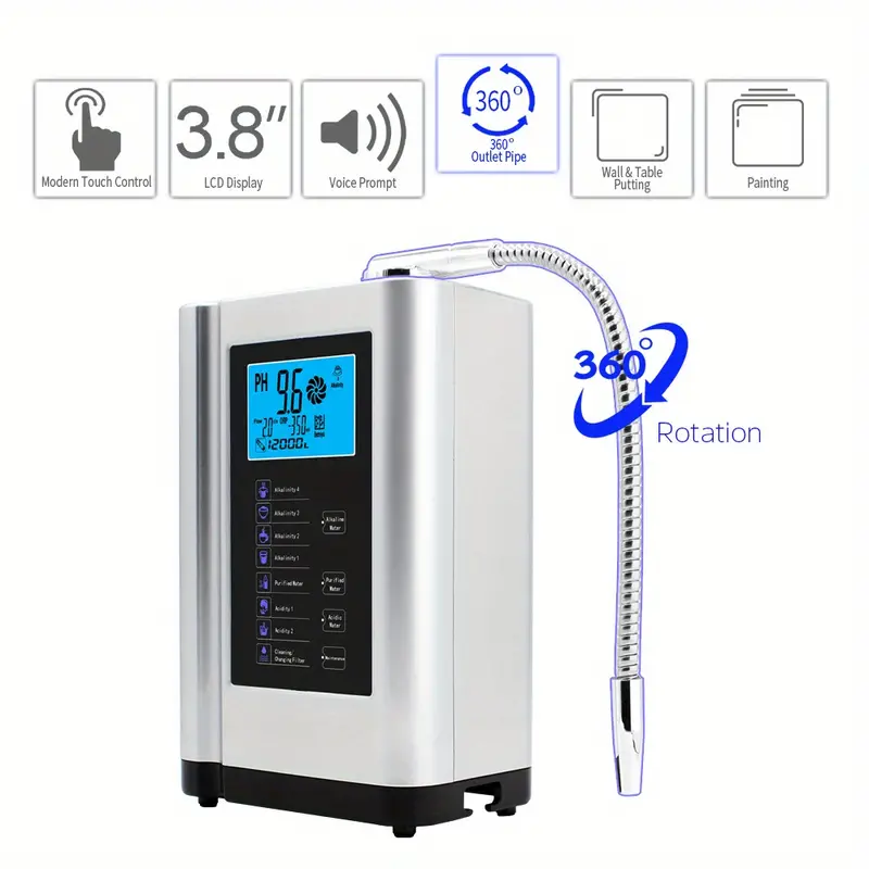 alkaline water ionizer hydrogen generator machine purifier produces ph 3 5 10 5 alkaline acid water water filter system for home details 8