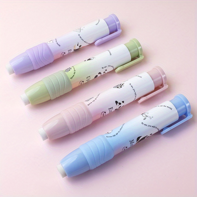 4 Retractable Rubber Core Erasers Perfect For Students Clean Temu