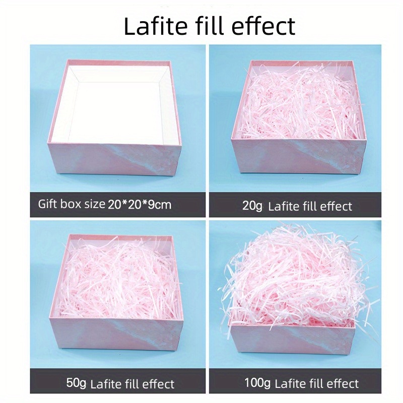 1kg papier de bourrage de papier déchiqueté rose en vrac du raphia 4mm pour  le boîte