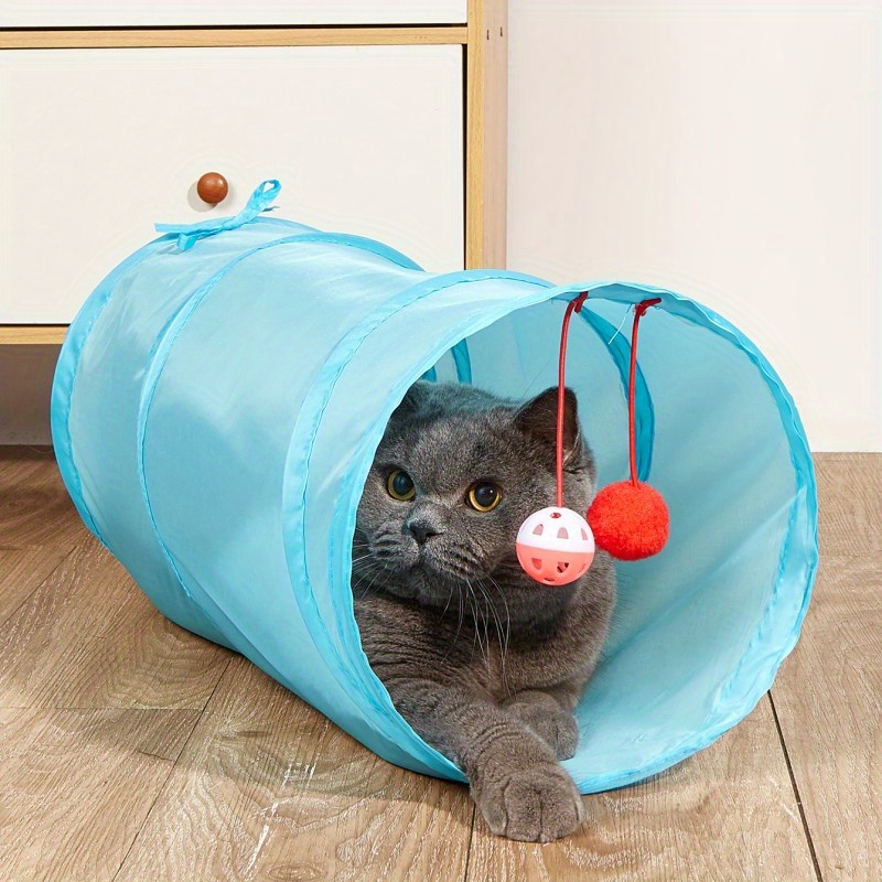 Collapsible Cat Tunnel Toy For Indoor Cats - Fun And Interactive Tube