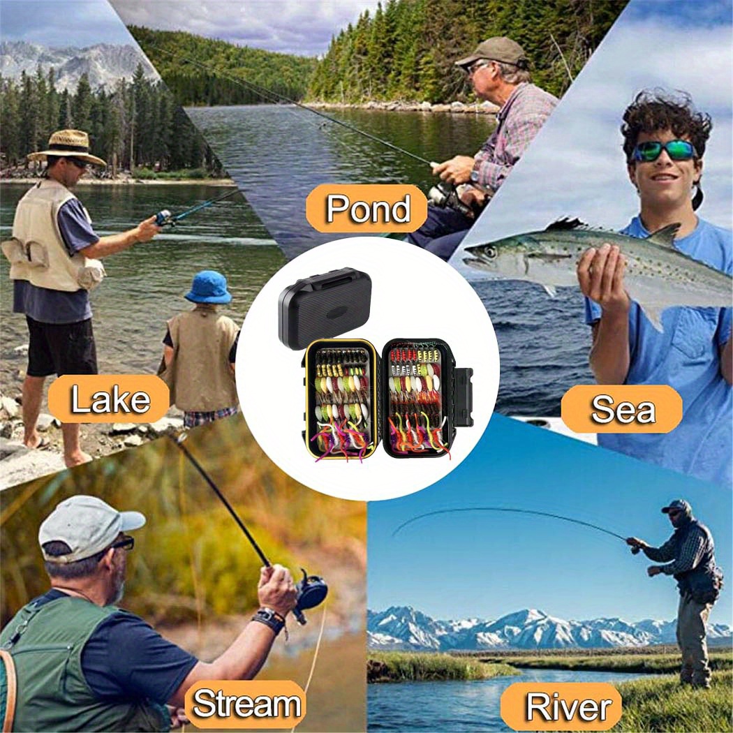 Premium Fly Fishing Kit 120 Assorted Trout Bass - Temu Canada
