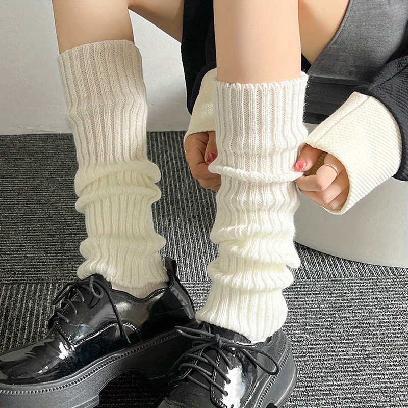Fashionable Knit Leg Warmers, Women's Stockings & Hosiery
