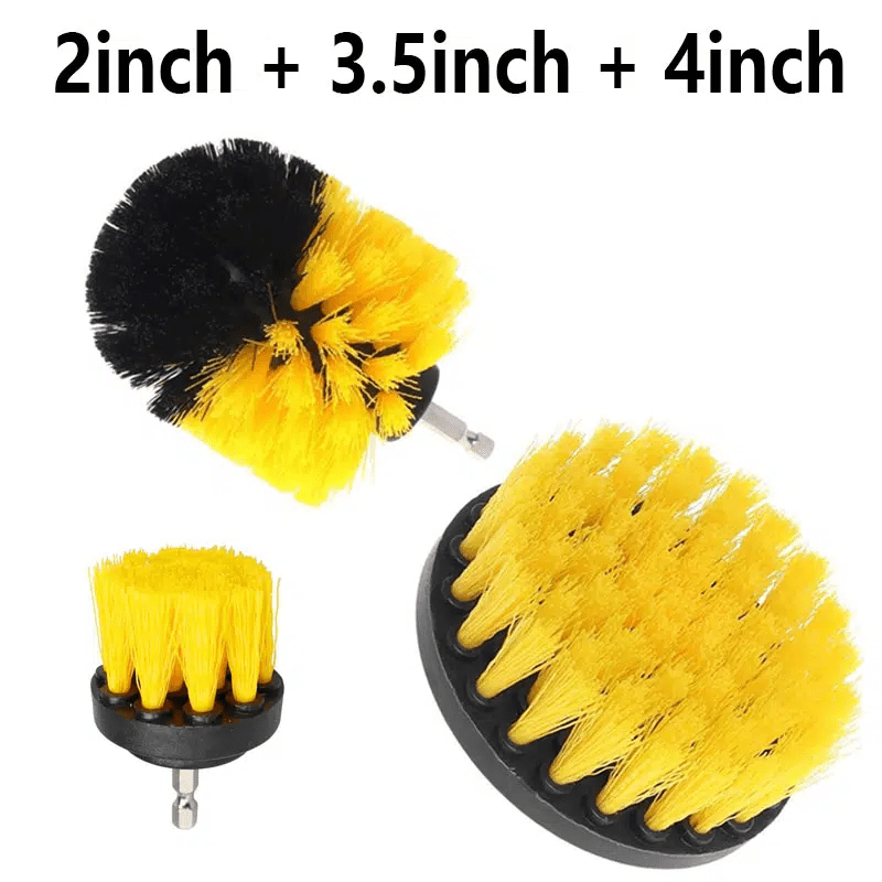 3pcs Drill Brush Set Clean Purpose Drill Brush Grout Floor Tub Shower
