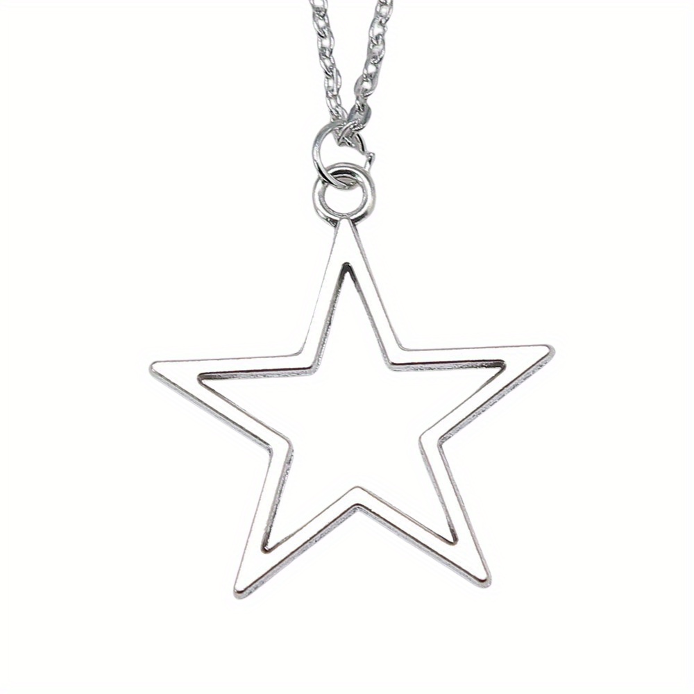 Star Necklace Rhinestones, Necklace Big Star Pendant