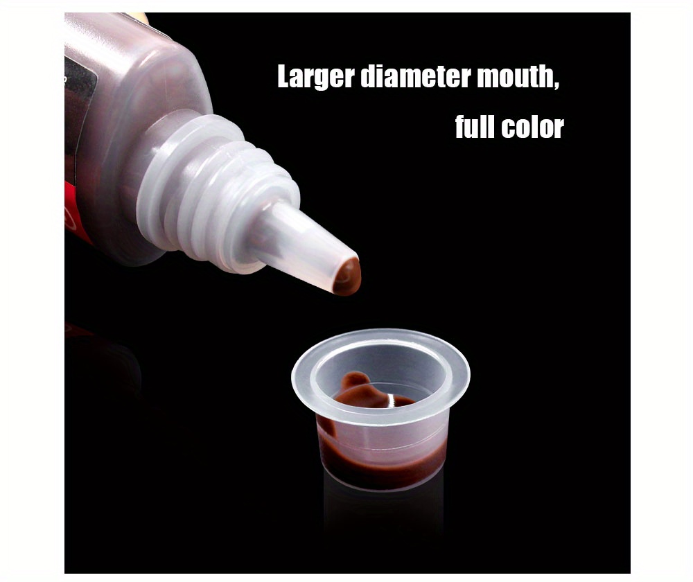 100pcs 9/12/15mm Tattoo Ink Cups Caps Supply Professional Permanent Tattoo Accessory for Tattoo Machine