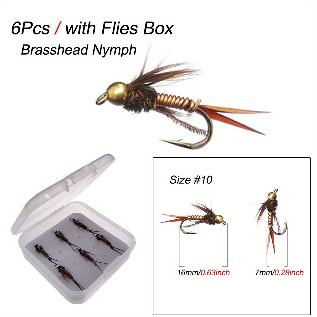 Premium Brass Head Copper Nymph Stone Fly Fishing Bait Trout