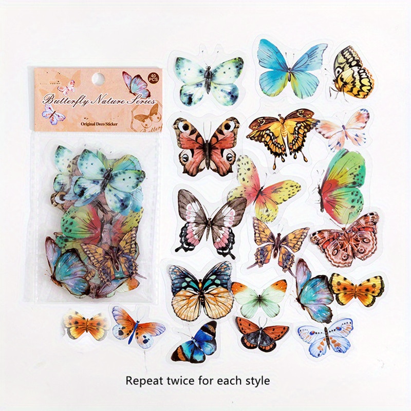 Variety Butterfly Series Handbook Stickers Niedliche - Temu Austria