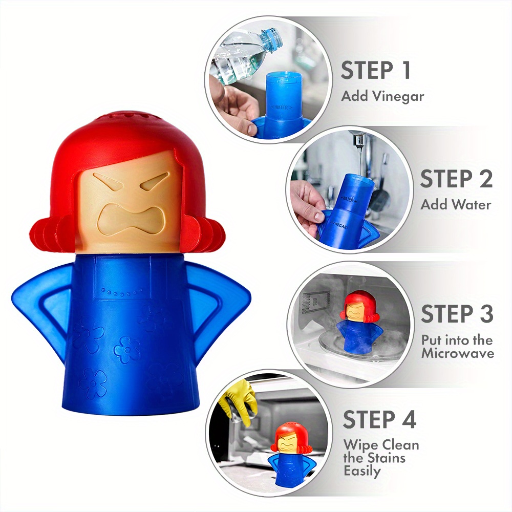 ▻◊℗ Angry Mama Steamer Microwave Oven Cleaner Fridge Refrigerator Deodorizer