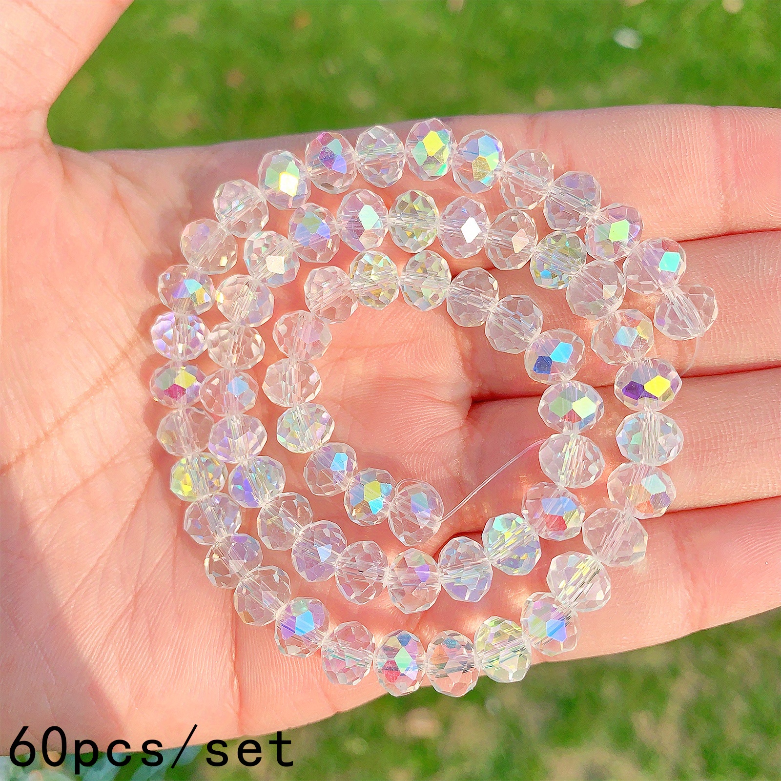 Ab Clear Faux Crystal Beads, Faceted Glass Loose Spacer Beads, For Diy  Jewelry Making - Temu New Zealand