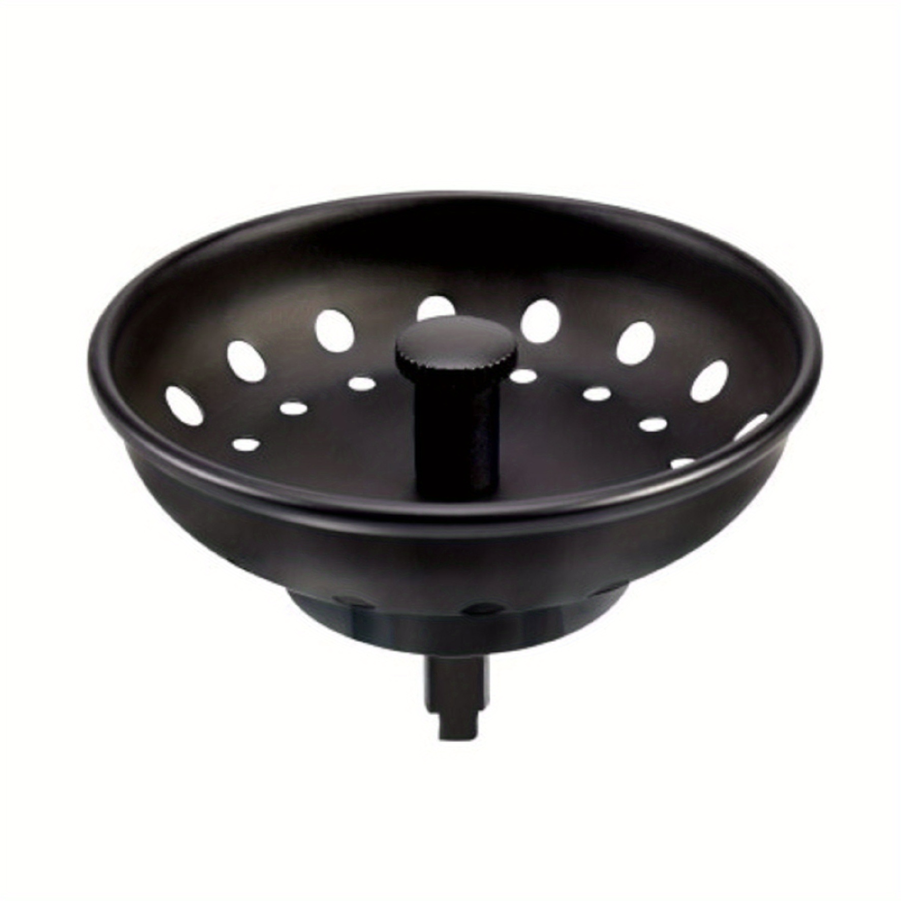 1pc-matte-black-sink-basket-strainer-drain-stopper-stainless-steel