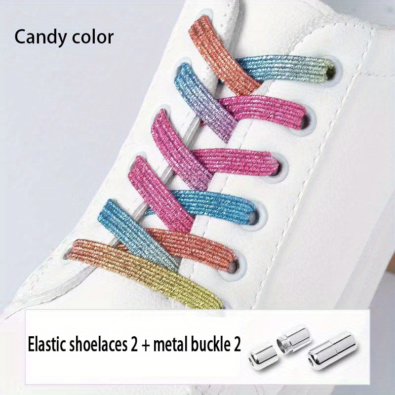 No-tie Shoelaces Elastic Non Tie Lace Lazy Shoe Laces Elastic Shoelaces for  Elderly 