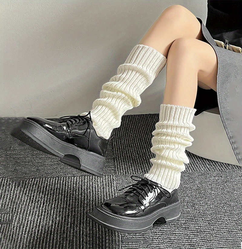 Fashionable Knit Leg Warmers Women's Stockings Hosiery - Temu