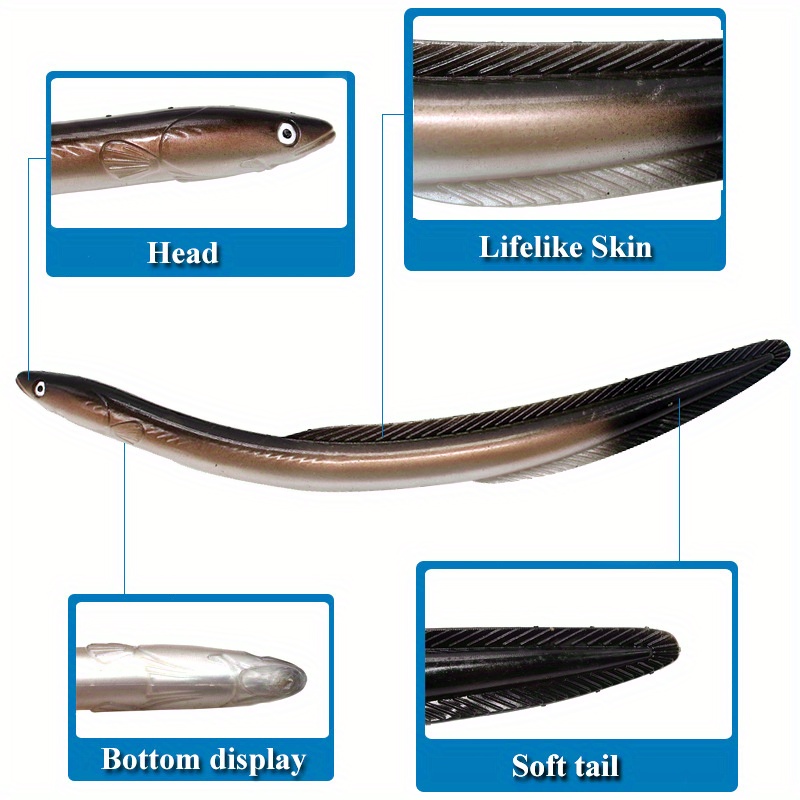 Bionic Soft Eel Lures Perfect Freshwater Saltwater Fishing - Temu